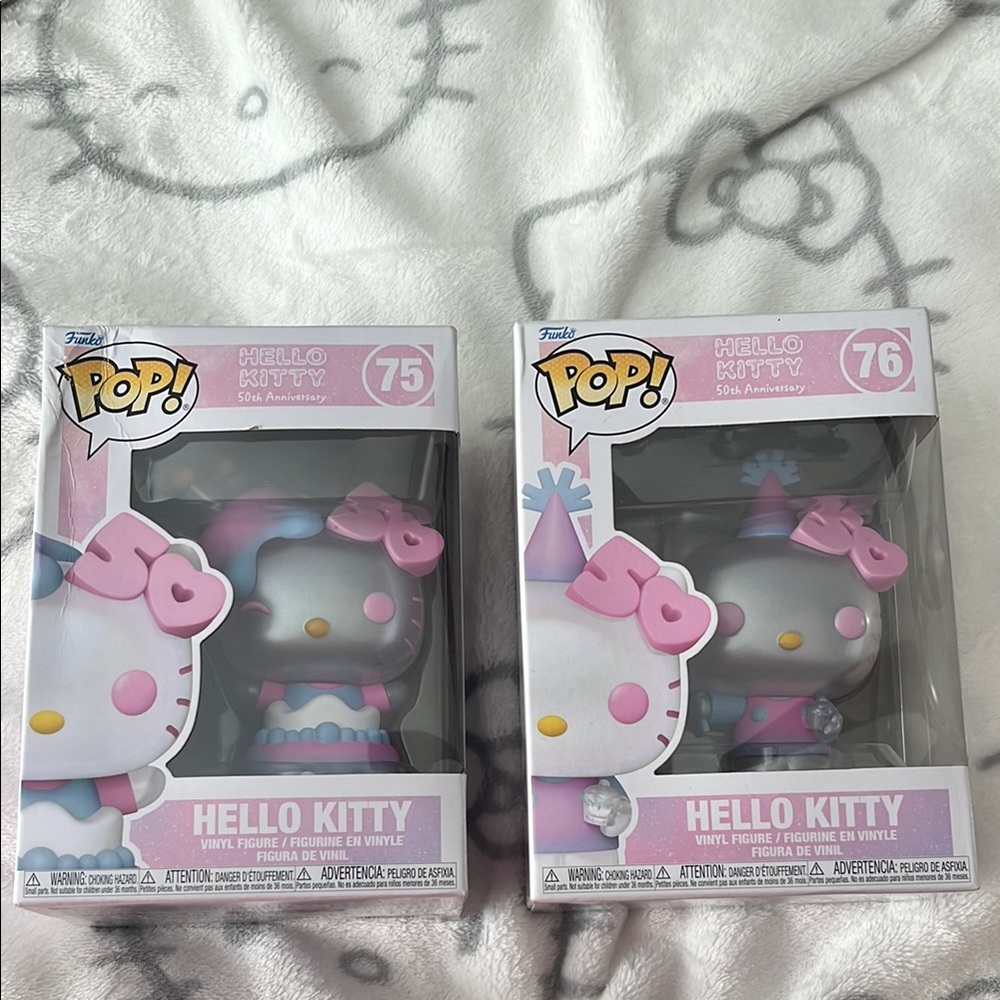 Funko Hello Kitty 45th Anniversary Figures - Pink and Blue